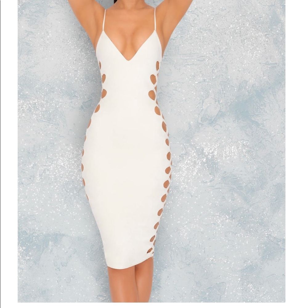 Cream midi dress